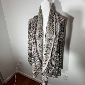 Women's Open Front Multi-Color Cardigan - 2X